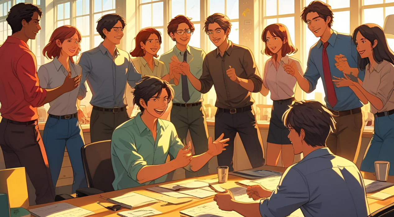 People connecting team