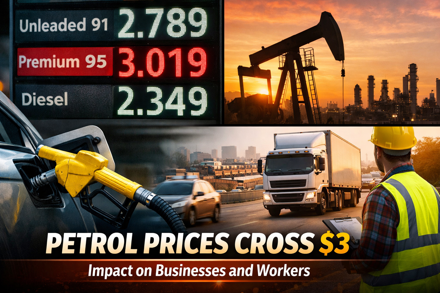 Petrol Prices Cross $3 as Global Oil Costs Rise: What It Means for Businesses and Workers